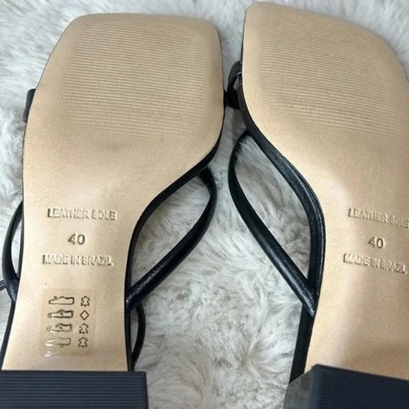 NWOT L’intervalle Black block heel square toe sandals - Picture 6 of 10